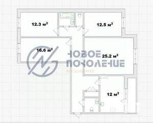 4-к квартира, вторичка, 103м2, 10/10 этаж