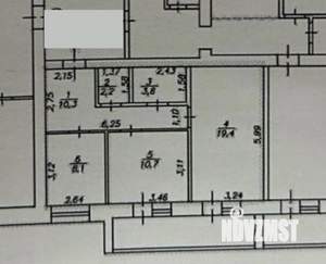 2-к квартира, вторичка, 55м2, 3/10 этаж