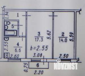 2-к квартира, вторичка, 45м2, 5/5 этаж