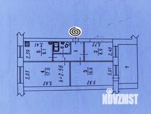 3-к квартира, вторичка, 61м2, 6/9 этаж