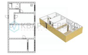 3-к квартира, вторичка, 57м2, 6/9 этаж