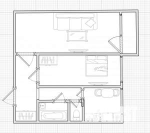 2-к квартира, вторичка, 47м2, 9/9 этаж