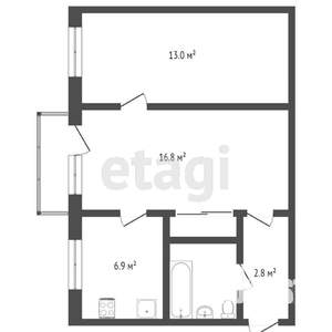 2-к квартира, вторичка, 45м2, 4/5 этаж