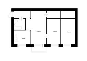 2-к квартира, вторичка, 47м2, 3/4 этаж