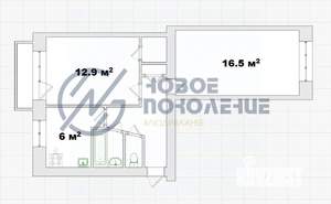 2-к квартира, вторичка, 47м2, 5/5 этаж