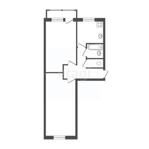 2-к квартира, вторичка, 45м2, 5/5 этаж