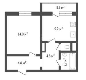 1-к квартира, вторичка, 37м2, 8/10 этаж