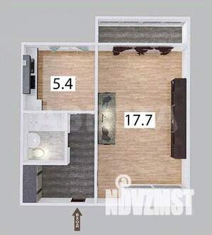 1-к квартира, вторичка, 30м2, 3/5 этаж