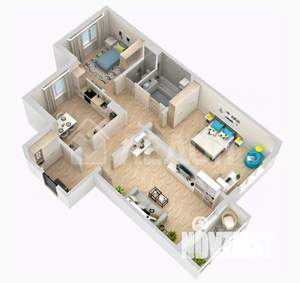 1-к квартира, вторичка, 80м2, 9/10 этаж