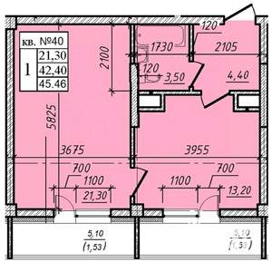 1-к квартира, вторичка, 45м2, 2/8 этаж