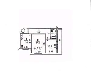 2-к квартира, вторичка, 52м2, 7/9 этаж