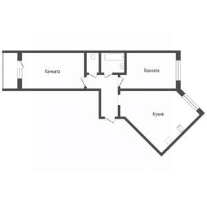 2-к квартира, вторичка, 74м2, 9/9 этаж