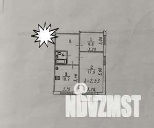 2-к квартира, вторичка, 53м2, 4/5 этаж