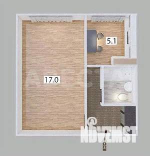 1-к квартира, вторичка, 30м2, 3/9 этаж