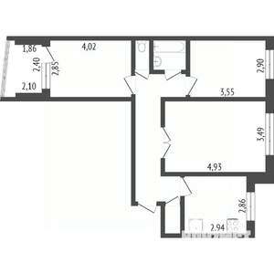 3-к квартира, вторичка, 63м2, 6/9 этаж