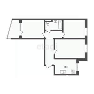 3-к квартира, вторичка, 63м2, 2/9 этаж