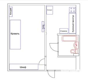 1-к квартира, вторичка, 30м2, 8/9 этаж