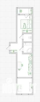 2-к квартира, вторичка, 46м2, 14/19 этаж