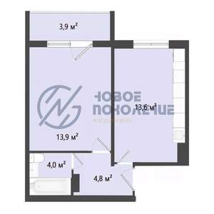 1-к квартира, вторичка, 36м2, 2/10 этаж