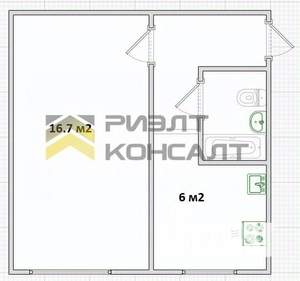 1-к квартира, вторичка, 30м2, 1/5 этаж