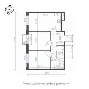 2-к квартира, вторичка, 64м2, 2/9 этаж