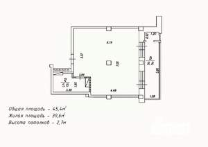 1-к квартира, сданный дом, 44м2, 12/18 этаж