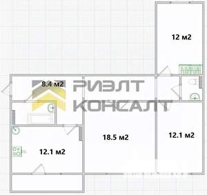 3-к квартира, вторичка, 76м2, 2/10 этаж