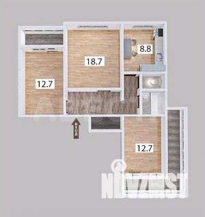 3-к квартира, вторичка, 70м2, 11/12 этаж