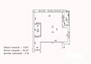 2-к квартира, сданный дом, 70м2, 18/18 этаж