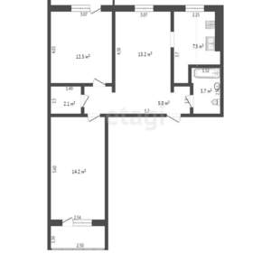 3-к квартира, вторичка, 61м2, 7/9 этаж