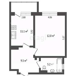 1-к квартира, вторичка, 47м2, 9/10 этаж