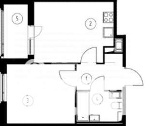 1-к квартира, вторичка, 40м2, 12/13 этаж