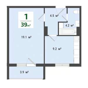 1-к квартира, вторичка, 37м2, 7/10 этаж