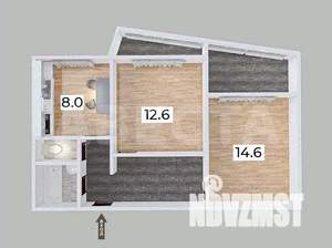 2-к квартира, вторичка, 48м2, 1/9 этаж