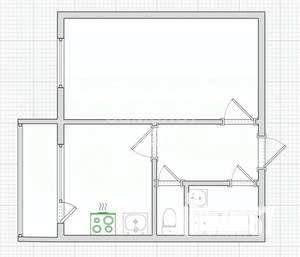 1-к квартира, вторичка, 33м2, 4/4 этаж