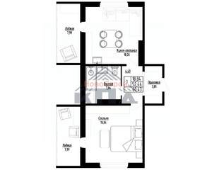 1-к квартира, строящийся дом, 60м2, 6/16 этаж