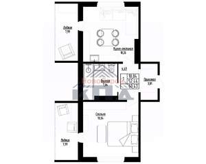 1-к квартира, строящийся дом, 60м2, 6/16 этаж