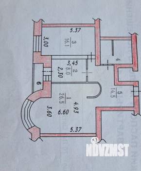 3-к квартира, вторичка, 76м2, 5/9 этаж