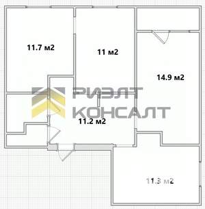 3-к квартира, вторичка, 68м2, 6/21 этаж
