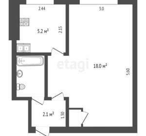 1-к квартира, вторичка, 32м2, 5/5 этаж