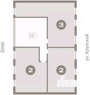 2-к квартира, вторичка, 65м2, 3/17 этаж
