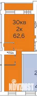 2-к квартира, вторичка, 63м2, 6/15 этаж