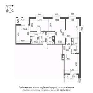 4-к квартира, вторичка, 104м2, 9/9 этаж