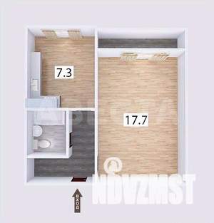 1-к квартира, вторичка, 36м2, 5/5 этаж