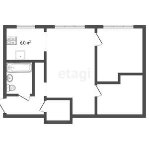 3-к квартира, вторичка, 49м2, 1/5 этаж