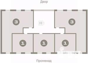 1-к квартира, вторичка, 46м2, 6/9 этаж