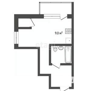 1-к квартира, вторичка, 39м2, 6/14 этаж