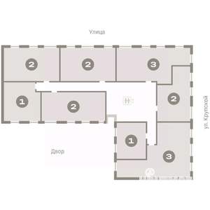 2-к квартира, вторичка, 64м2, 9/9 этаж