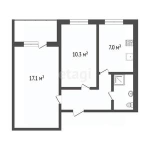 2-к квартира, вторичка, 43м2, 5/9 этаж