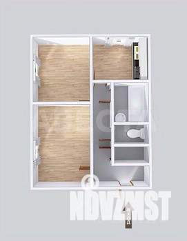 2-к квартира, вторичка, 46м2, 1/2 этаж